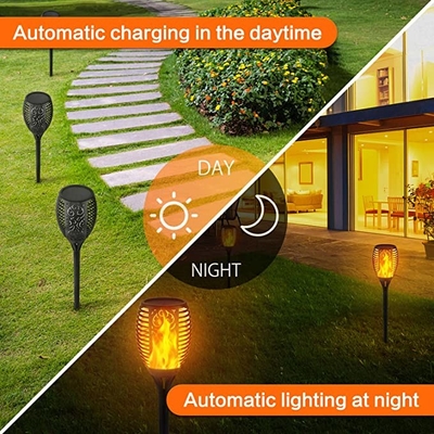 12LED 33LED Solar Alev El Feneri Dış Mekan Yanıp Sönen Suya Dayanıklı Solar LED Işık