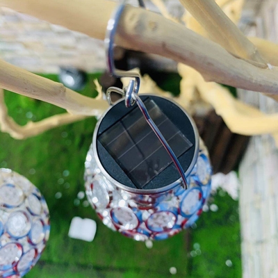 Güneş bahçe lambası yeni içi boş dekoratif asılı top led ışık cam top