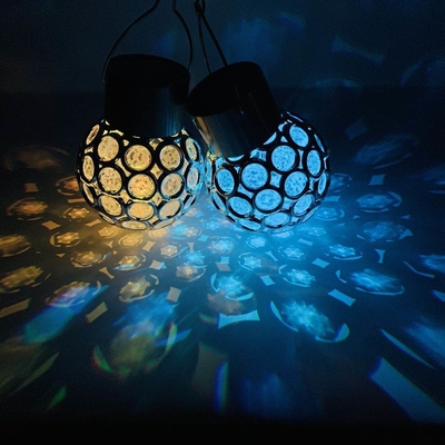 Güneş bahçe lambası yeni içi boş dekoratif asılı top led ışık cam top