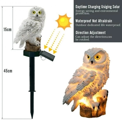 Su geçirmez Güneş Enerjili Bahçe LED Baykuş Hayvan Çim Süsleme Benzersiz Noel