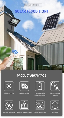 Dış Mekan LED 40w Güneş Sel Işık Garaj Kanalı Uzaktan Kumandalı Güneş Sokak Lambası