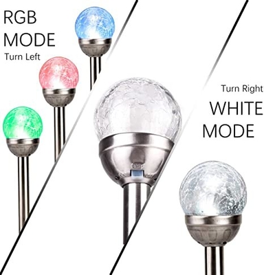 Çatlak Önleyici Cam Top Güneş LED Bahçe Işıkları Sokak Kriket Işığı 5V