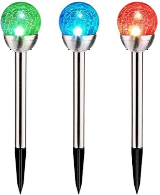 Çatlak Önleyici Cam Top Güneş LED Bahçe Işıkları Sokak Kriket Işığı 5V