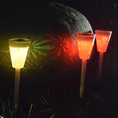 2700K Hollow Kelebek Ekleme Solar LED Bahçe Işıkları Renkli