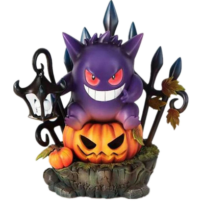 Anime Gengar Cadılar Bayramı Hayalet Kabak Fener Güneş Işık El Sanatları Şekil Ay Gölge Heykeli
