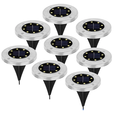 IP67 Solar LED Bahçe Işıkları DC 6V 10 LED Solar Led Yeraltı Işıkları