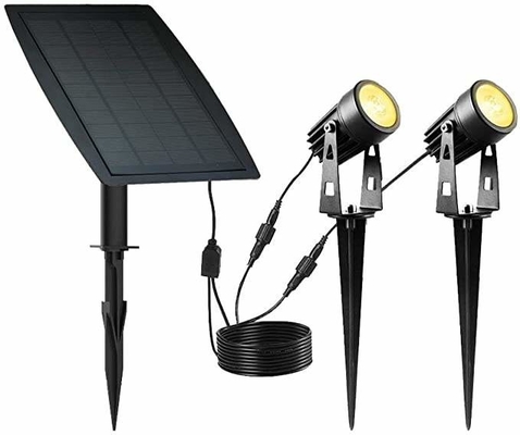 Ticari Güneş Sokak Lambaları Manzara Parlak Beyaz RGB Güneş Enerjili Çim Işıkları 3500K
