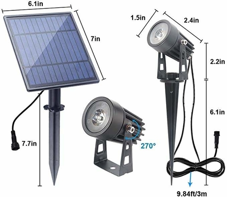 Ticari Güneş Sokak Lambaları Manzara Parlak Beyaz RGB Güneş Enerjili Çim Işıkları 3500K