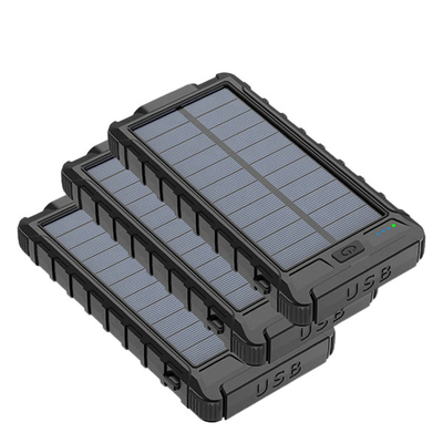 Suya Dayanıklı LED Işıklı Telefon Solar Şarj Cihazı Güç Bankası 10000mAh