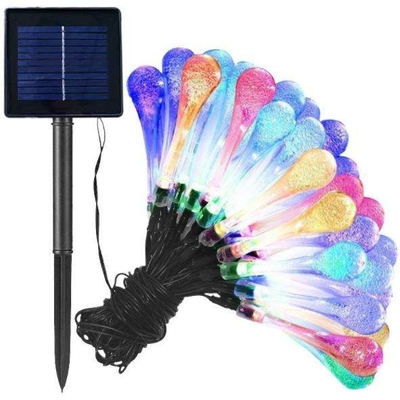 WX-SDD-003 LED Su Damlası Güneş Perisi Işıkları OutdoorForBahçe Veranda Ev Partisi Çok Renkli