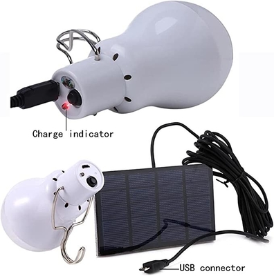 Taşınabilir Solar Acil Durum Ampulü USB Şarj Edilebilir 3W 4000 Aydınlık Soğuk Beyaz Renk