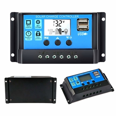 LCD Ekran Güneş Kontrol Regülatörü 12V / 24V 60A 50A 40A 30A 20A 10A PWM USB 5V