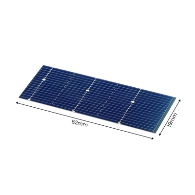 Fotovoltaik Taşınabilir için 52 * 19mm 0.5V 0.24W Güneş Paneli Şarj Cihazı Monokristal Sistem