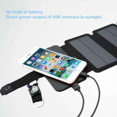 Akıllı Telefonlar İçin 10W Katlanabilir Güneş Paneli 5V 2.1A USB Çıkış Cihazları