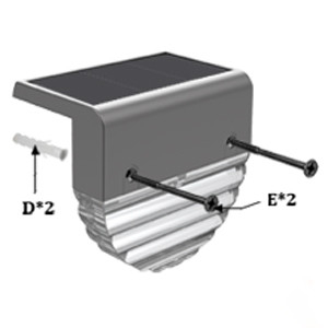 IP44 Suya Dayanıklı Solar LED Bahçe Adım Işıkları 8-10 Saat Çalışma Süresi Küçük Boy