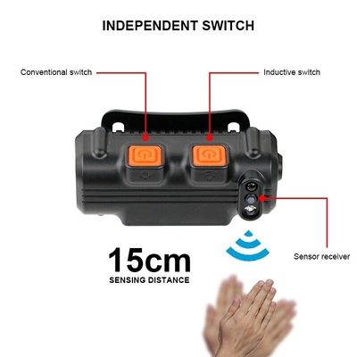 USB Şarj Edilebilir İndüksiyon Far Yakınlaştırma COB LED Kafa Lambası Dahili Pil El Feneri Çok İşlevli 6 Mod Kafa Meşalesi